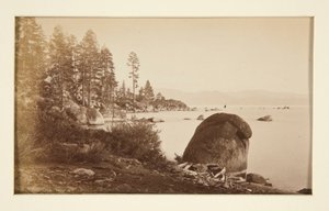 Four Railroad Scenes and Four Views of Lake Tahoe: Lake Tahoe from Artist Point by Carleton E. Watkins