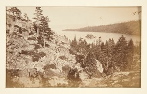 Four Railroad Scenes and four Views of Lake Tahoe: Emerald Bay, Lake Tahoe by Carleton E. Watkins