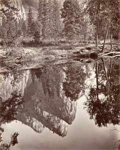 Mirror View of the Three Brothers, Yosemite, ca. 1872, printed ca. 1876 by Carleton E. Watkins.