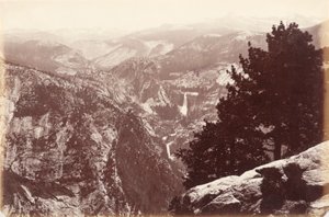 Vernal and Nevada Falls from Glacier Point by Carleton E. Watkins