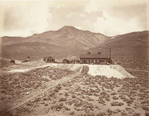 Buildings of Sutro Tunnel, 1875, printed ca. 1876