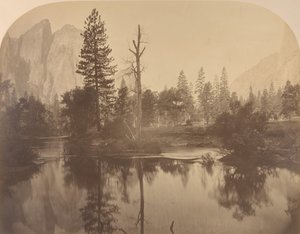 River View Down Valley, Cathedral Rock on Left by Carleton Emmons Watkins