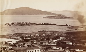 Alcatraz & Black Point from Russian Hill, San Francisco by Carleton Watkins