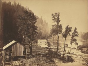 Eagle Creek, Columbia River by Carleton Watkins