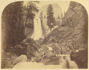 [Piwayac - Vernal Fall - 300 ft. Yosemite] by Carleton Watkins