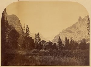 Yosemite, View on Valley Floor, with Sentinel Rock at Right by Carleton Watkins