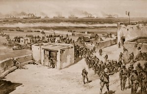 Italian Troops Landing After the Bombardment of Bengasi