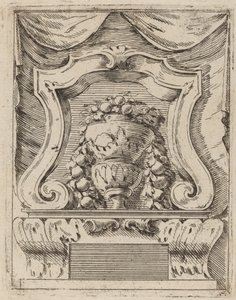 Architectural Motif with Fruit in a Vase by Carlo Antonio Buffagnotti