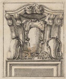 Architectural Motif with Three Shields by Carlo Antonio Buffagnotti