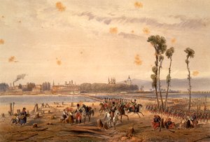 The French passing the Sesia at Vercelli in 1859 by Carlo Bossoli