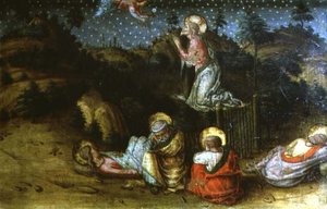 The Agony in the Garden (left hand predella panel from the San Silvestro polyptych) by Carlo Crivelli