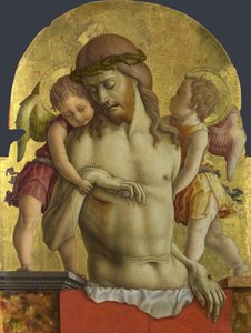 The Dead Christ supported by Two Angels by Carlo Crivelli