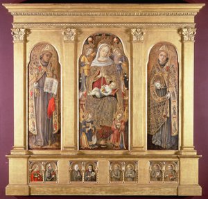 Virgin and Child with Saints Bonaventura and Louis of Toulouse, c.1489