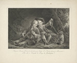 Two Boys with Marmot by Carlo Domenico Melini