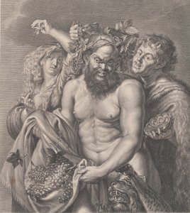 Bacchus Accompanied by a Bacchante and a Faun by Carlo Faucci