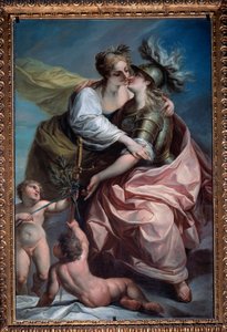 Allegory of the Thirteen Values of the Republic: Peace Embracing Justice by Carlo Giuseppe Ratti