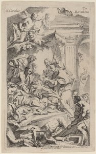 San Carlo Borromeo Giving Last Communion to Victims of the Plague by Carlo Innocenzo Carlone