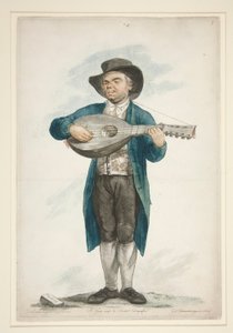 Claudi, the Blind Lute Player and Singer. From the series of twelve Florentine Street Characters. by Carlo Lasinio