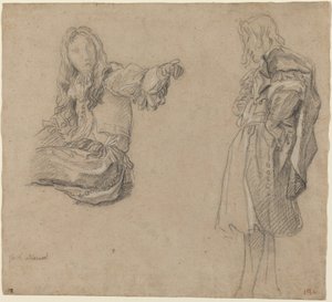 Two Men in Elaborate Costumes by Carlo Maratta