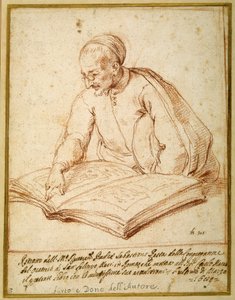 Padre Sebastiano Resta Examining a Folio of Drawings