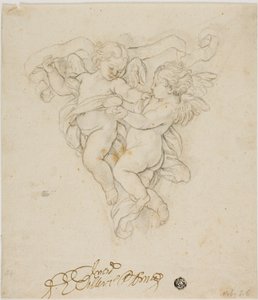 Spandrel Decoration with Two Putti by Carlo Maratti