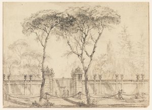 At the Gate of a Villa by Carlo Marchionni