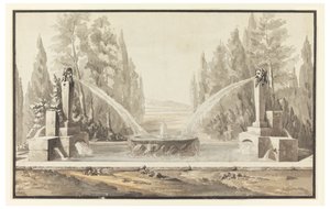 Design for a Fountain in a Park by Carlo Marchionni