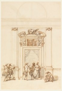 Design for the North Portal, Grand Gallery, Villa Albani, Rome, Italy