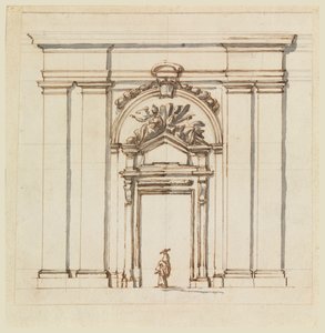 Design for the Section of a Part of a Wall with a Doorcase