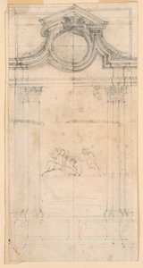 Design of a Sepulchral Monument for a Cloister, ca. 1745 by Carlo Marchionni