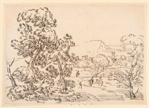 Drawing, Wooded Landscape, 1750–1770
