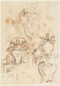 Sketches for Frames and Escutcheons by Carlo Marchionni