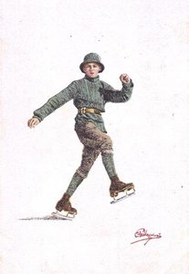 Lone Man Skating by Carlo Pellegrini