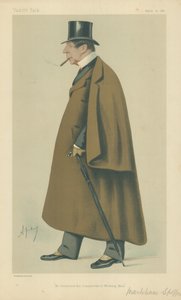 Mr Markham Spofforth, He invented the Conservative Working Man, 20 March 1880, Vanity Fair cartoon by Carlo Pellegrini