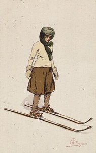 Woman skiing