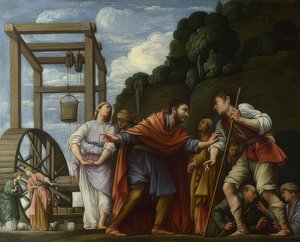Moses Defends the Daughters of Jethro. 1609-10