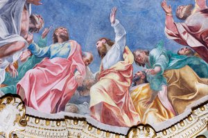 Descent of the Holy Spirit on the Twelve Apostles (detail) by Carlo Urbino