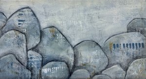 Textured Blue Gray Rocks by Carolina Gårdheim