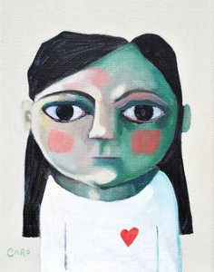 Girl with Red Heart