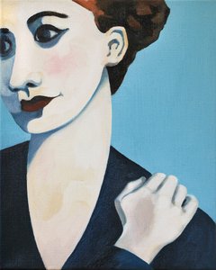 Pensive Blue Woman