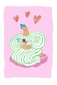 Sweet Mother Baby Hug by Caroline Roberts