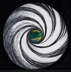 Lense Swirl with Palm Tree by Carolyn Hubbard Ford