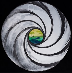 Lense Swirl with Sea and Clouds by Carolyn Hubbard Ford