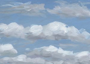 Fluffy Painted Clouds