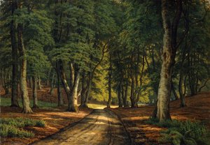 A Wooded Landscape with Deer by Carsten Henrichsen
