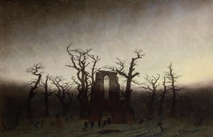 Abbey in the Oakwood by Caspar David Friedrich