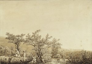 Autumn - Evening - Maturity (from the seasons, times of day, and ages of man cycle of 1803) by Caspar David Friedrich