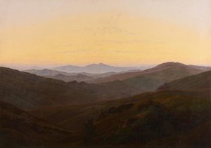Before Sunrise in the Mountains by Caspar David Friedrich