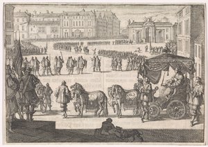 Inauguration of Christina, Queen of Sweden in Stockholm, 1650 by Caspar Luyken (attributed to)
