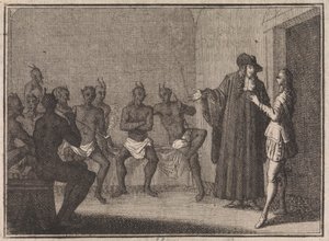 Advocaat Takes His Servant to a Room with Devils by Caspar Luyken